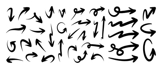 illustration of a set of doodle arrows, the design elements you need