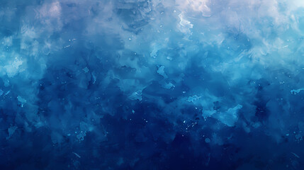 Obraz premium Abstract blue watercolor texture resembling ocean waves creating a serene, calming visual effect.