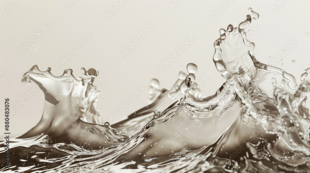 Poster Dynamic Shampoo Splash in Studio Setting - Vibrant Liquid Motion Capture