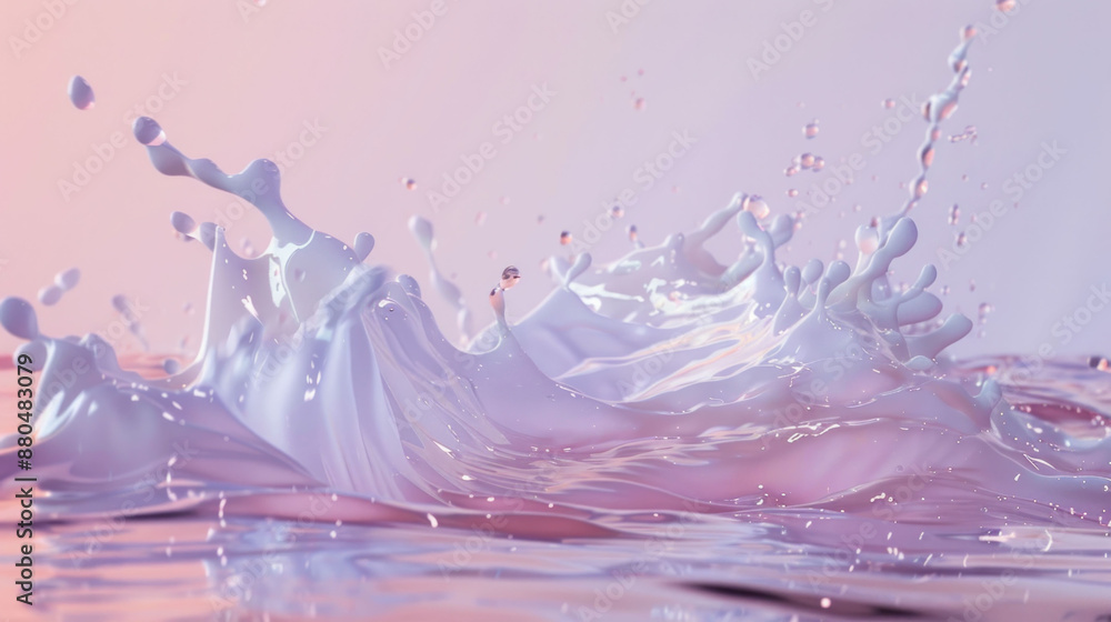 Poster Dynamic Shampoo Splash in Motion on Studio Background