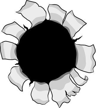 recommend clip art: Bullet Hole Metal Paper Rip Gun Shot Through Wall