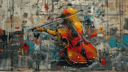 Graffiti Art - A Musical Bird