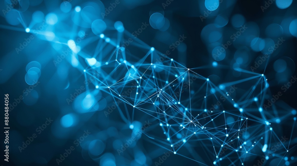 Poster futuristic connection technologies background with abstract digital network and high-tech data strea