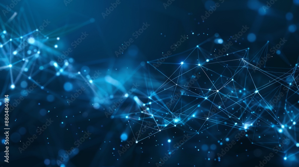 Poster futuristic connection technologies background with abstract digital network and high-tech data strea