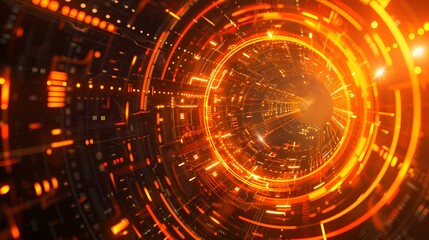 Obraz premium orange futuristic background
