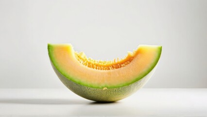 a melon that is cut in half on a table