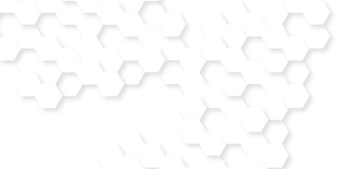 Abstract background with hexagon, modern abstract vector polygonal pattern. Futuristic abstract honeycomb technology white background. Luxury white hexagon pattern.