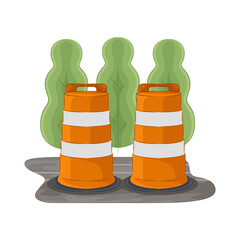 Illustration of traffic cone 