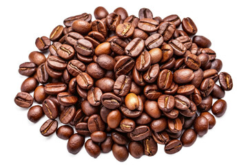 Fototapeta premium coffee beans isolated on white and transparent background png