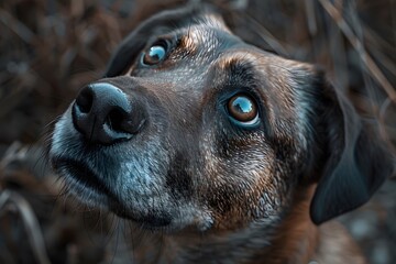 Close-Up of a Dog with Expressive Eyes