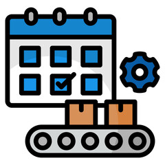 Production Planning Icon For Design Element