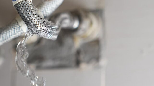 Leakage of plumbing pipe connections in the bathroom or kitchen. 