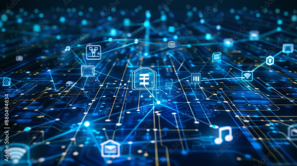 Poster digital transformation and iot in business: big data, cloud computing, ai technology, and smart indu