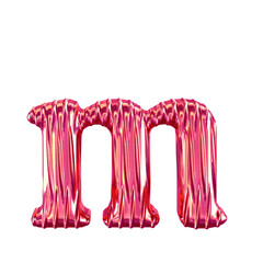 Fluted pink symbol. letter m