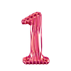 Fluted pink symbol. number 1