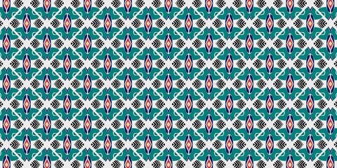 Seamless geometric vector pattern with blue triangles, perfect for textile design and vintage style wallpaper