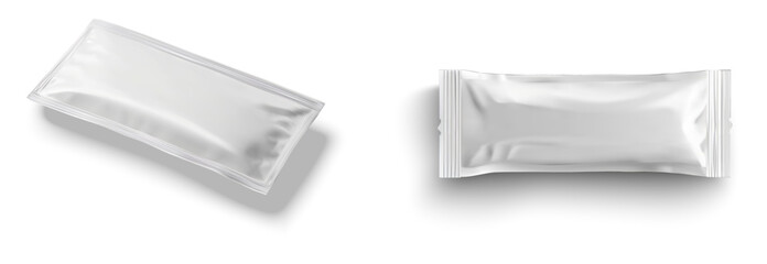 Set of Sealed Wet Wipes Packaging - Transparent and White Options