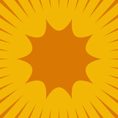 Comic Burst Speech Bubble Orange Frame