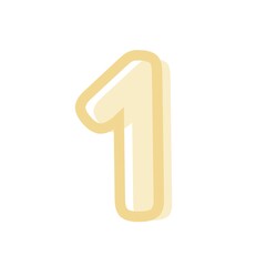 One number element minimal style.