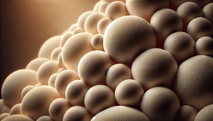 An image of a cluster of Giant Puffball mushrooms