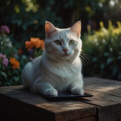 cat in the garden