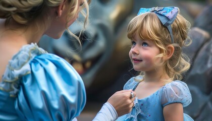 Magical Moment of a Child Meeting Their Favorite Storybook Character