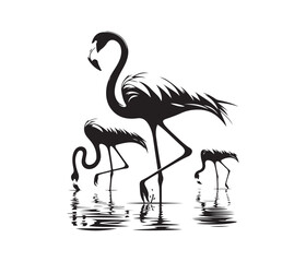 flamingo vector design,awesome flamingo svg,high resolution printable flamingo artwork