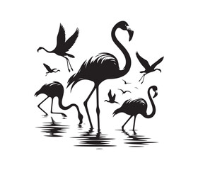 flamingo vector design,awesome flamingo svg,high resolution printable flamingo artwork