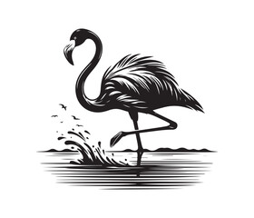 flamingo vector design,awesome flamingo svg,high resolution printable flamingo artwork