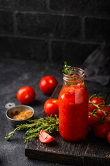 Homemade tomato sauce with spice