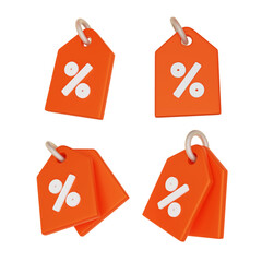 shopping sale tag 3D icon graphic