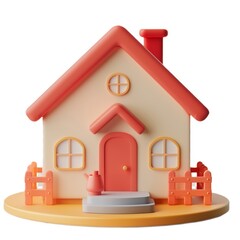 a 3d icon of a home with white background
