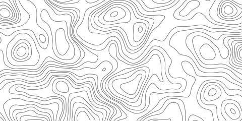 Topographic map background geographic line map with elevation assignments. Modern design with White background with topographic wavy pattern design.paper texture Imitation of a geographical map shades