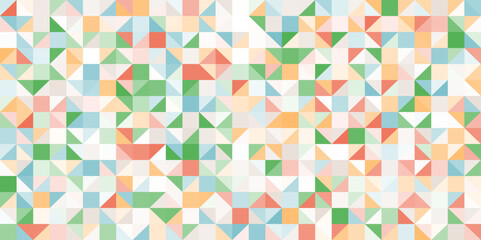 Colorful marble background with triangles and different shapes. Seamless pattern with random colored triangles Art background illustration