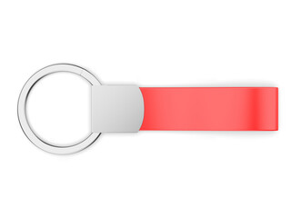 Blank strap key holder blank template 3d render illustration.