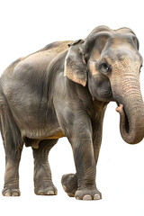 Fototapeta premium Indian elephant female greeting cutout