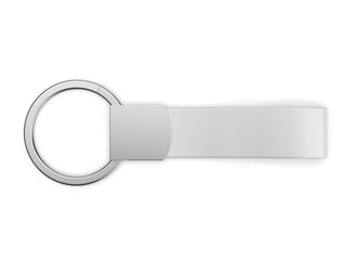Blank strap key holder blank template 3d render illustration.