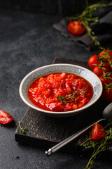 Homemade tomato sauce with spice