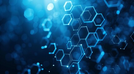 Fototapeta premium Concepts and ideas related to healthcare technology, innovation medicine, health, science, and research, with hexagonal shape pattern.