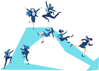 ビジネスにおけるロードマップのイラスト