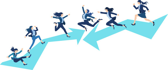 ビジネスにおけるロードマップのイラスト