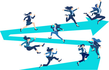 ビジネスにおけるロードマップのイラスト