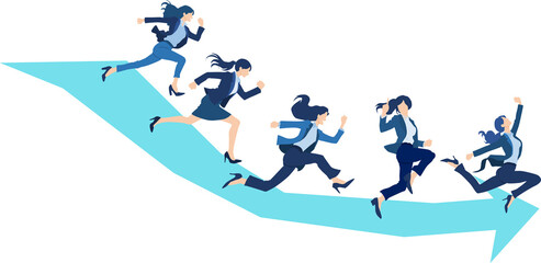 ビジネスにおけるロードマップのイラスト