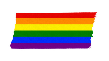 Obraz premium Rainbow flag png sticker, washi tape design, transparent background