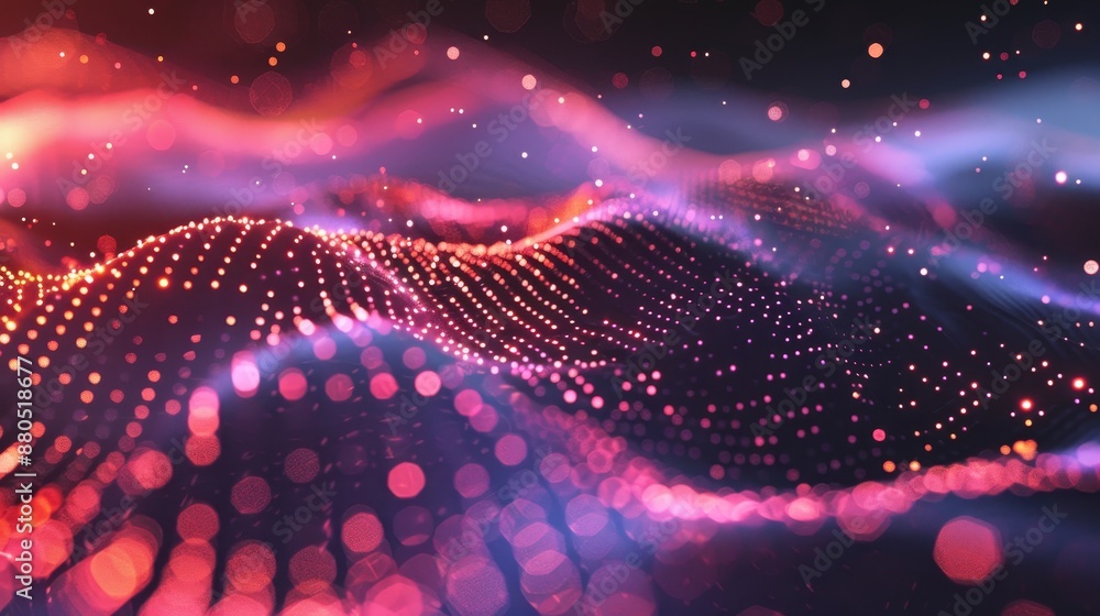 Poster dots and lines geometric graphics. concept of cyberspace and internet. abstract technical and scient