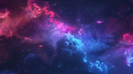 Sky 4K wallpaper with stars, galaxy, and aurora in a beautiful fantasy setting