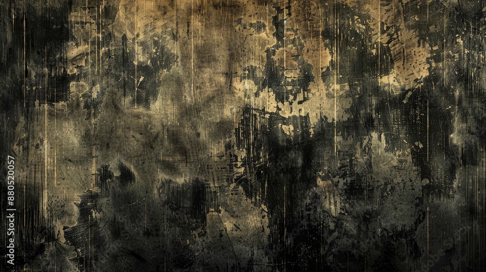 Poster a dark grunge background with old film effect and space for text or a picture; overlay; ancient text