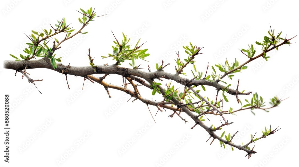 Poster A bird sitting on the branch of a tree, possibly searching for food or resting