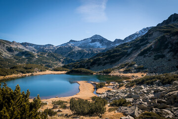 lake and mountains