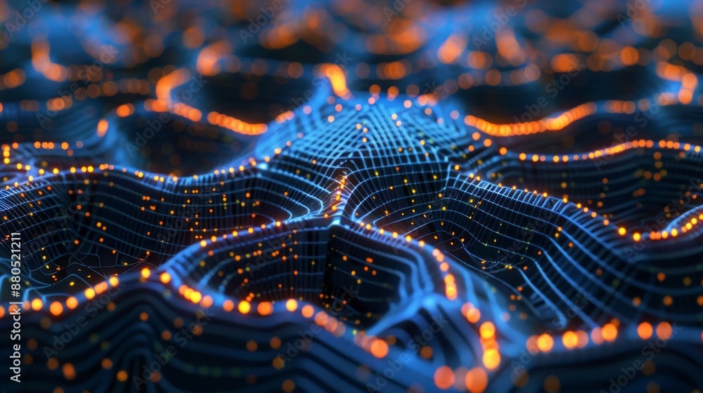 Aufkleber the neural network is portrayed in a minimalistic style, ideal for modern tech backgrounds.